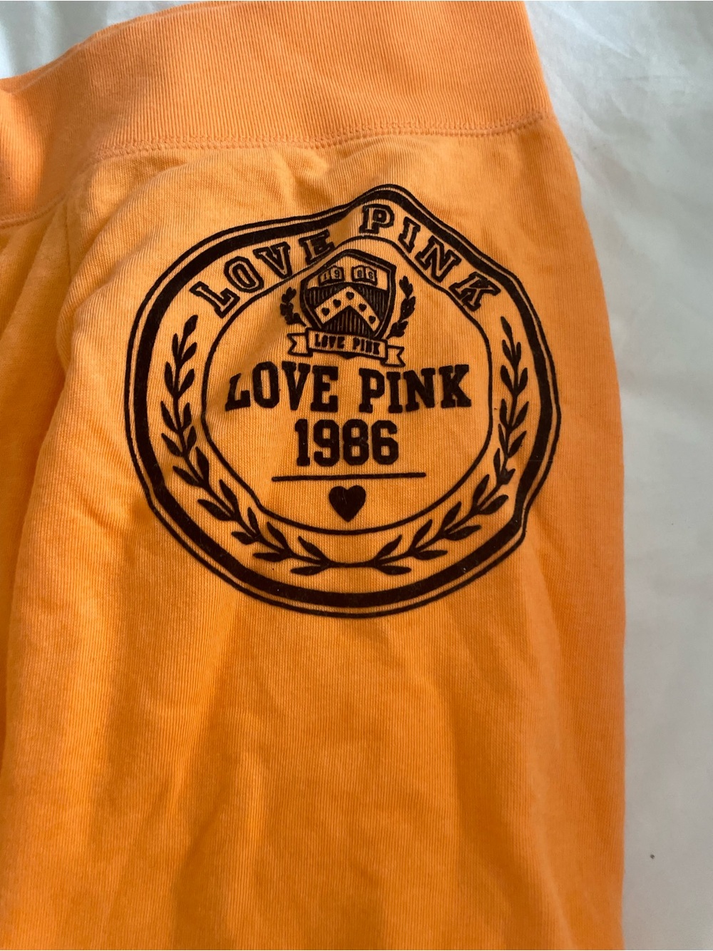 PINK Victoria's Secret Orange Logo Sweatpants